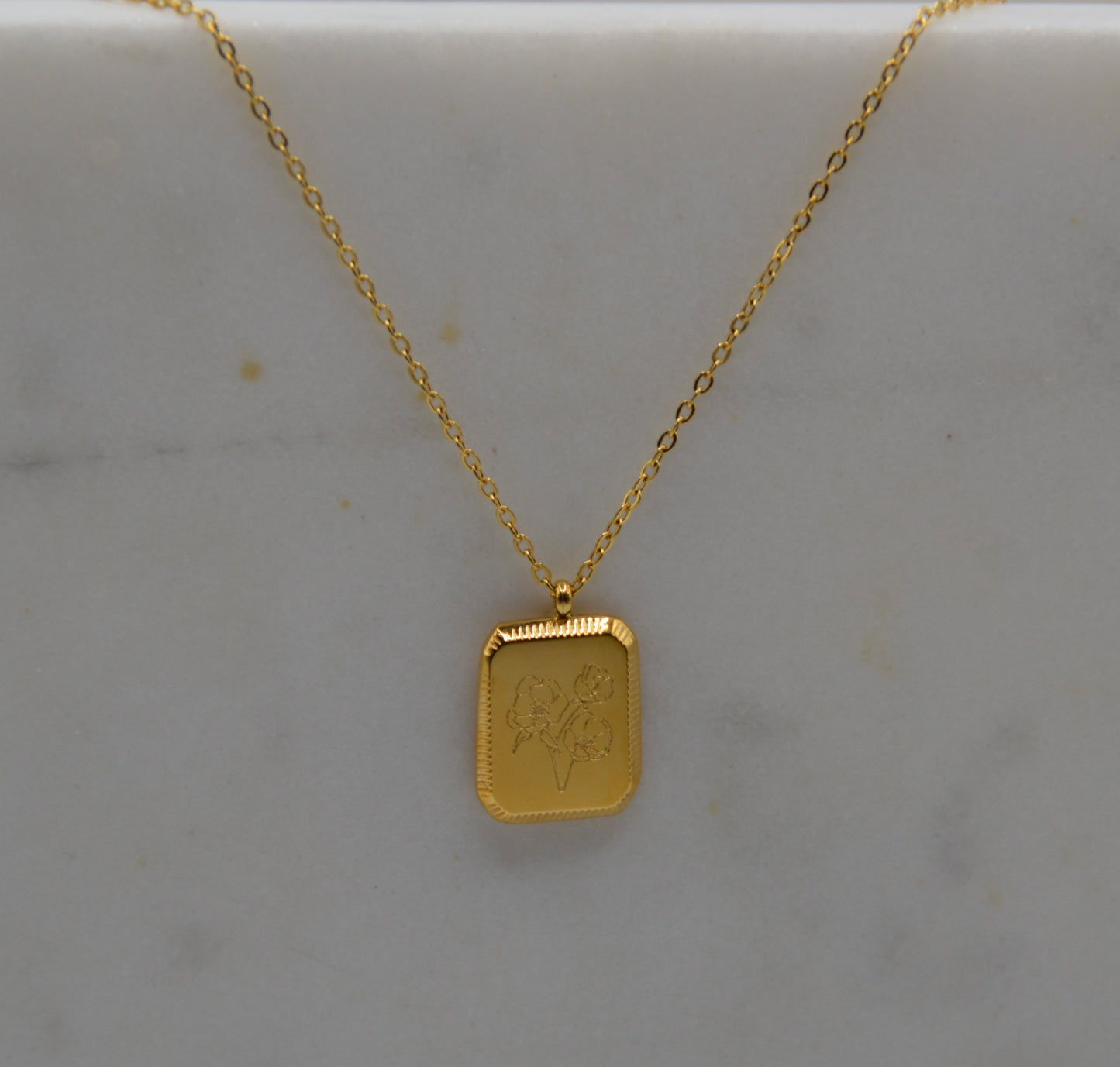 Birth Month Flower Necklace