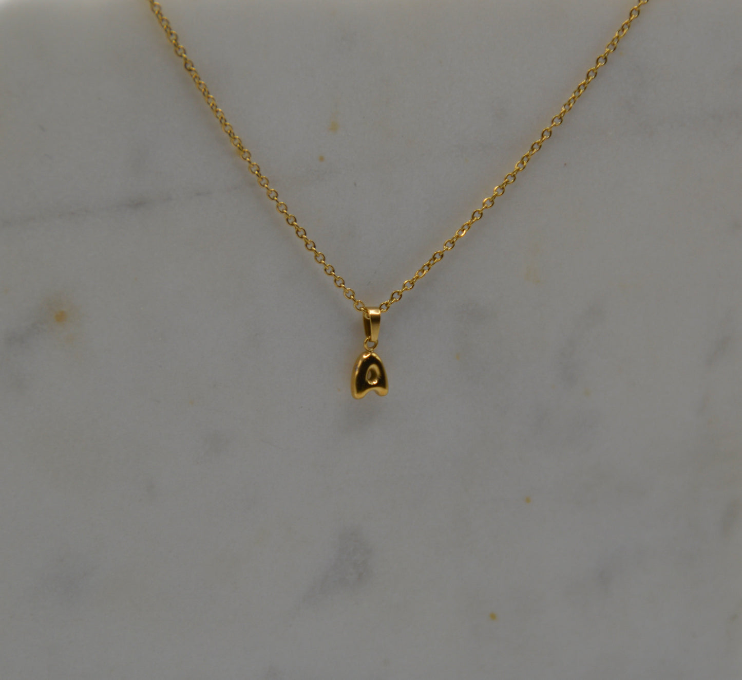 The Bubble Letter Initial Neclace