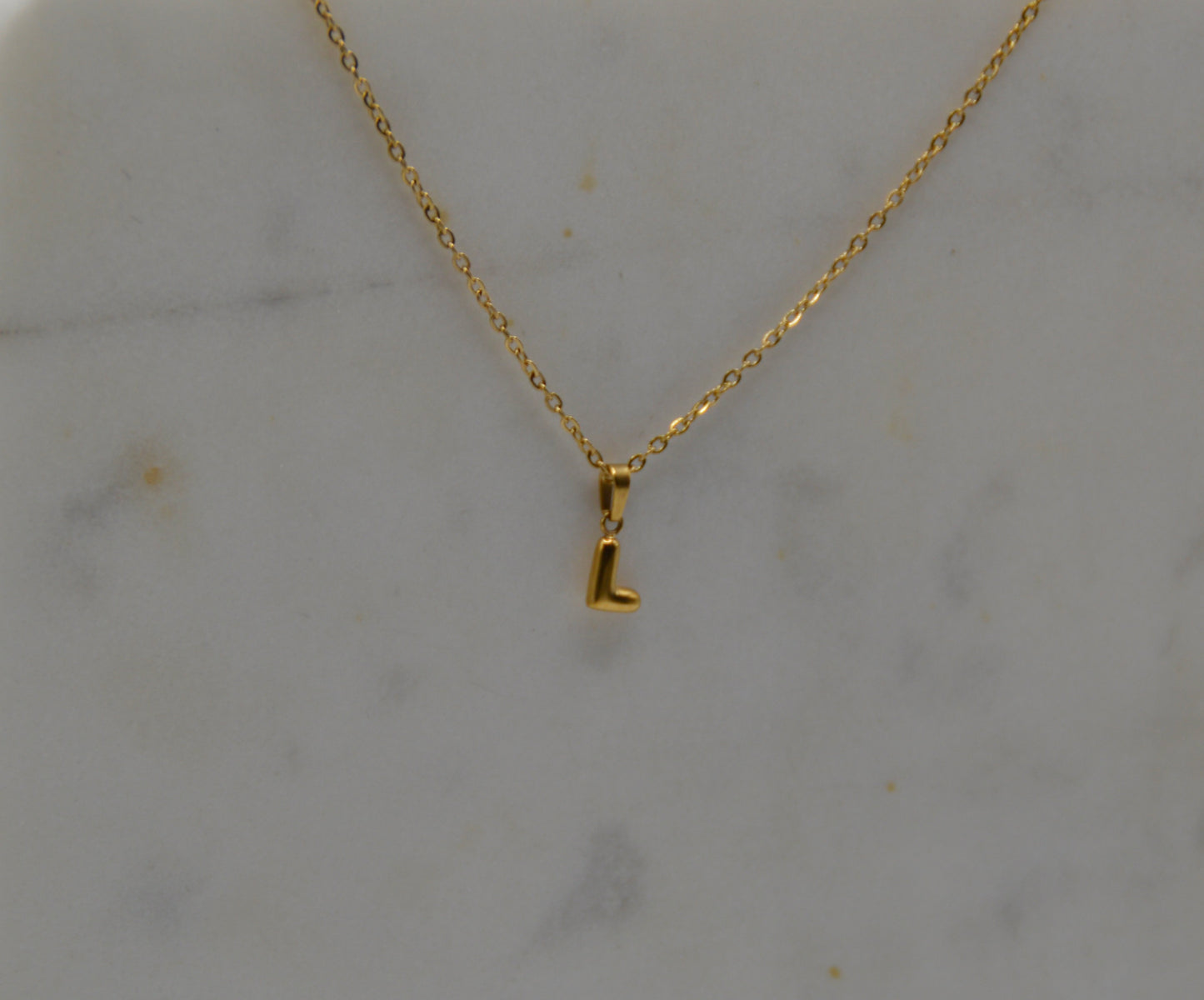 The Bubble Letter Initial Neclace