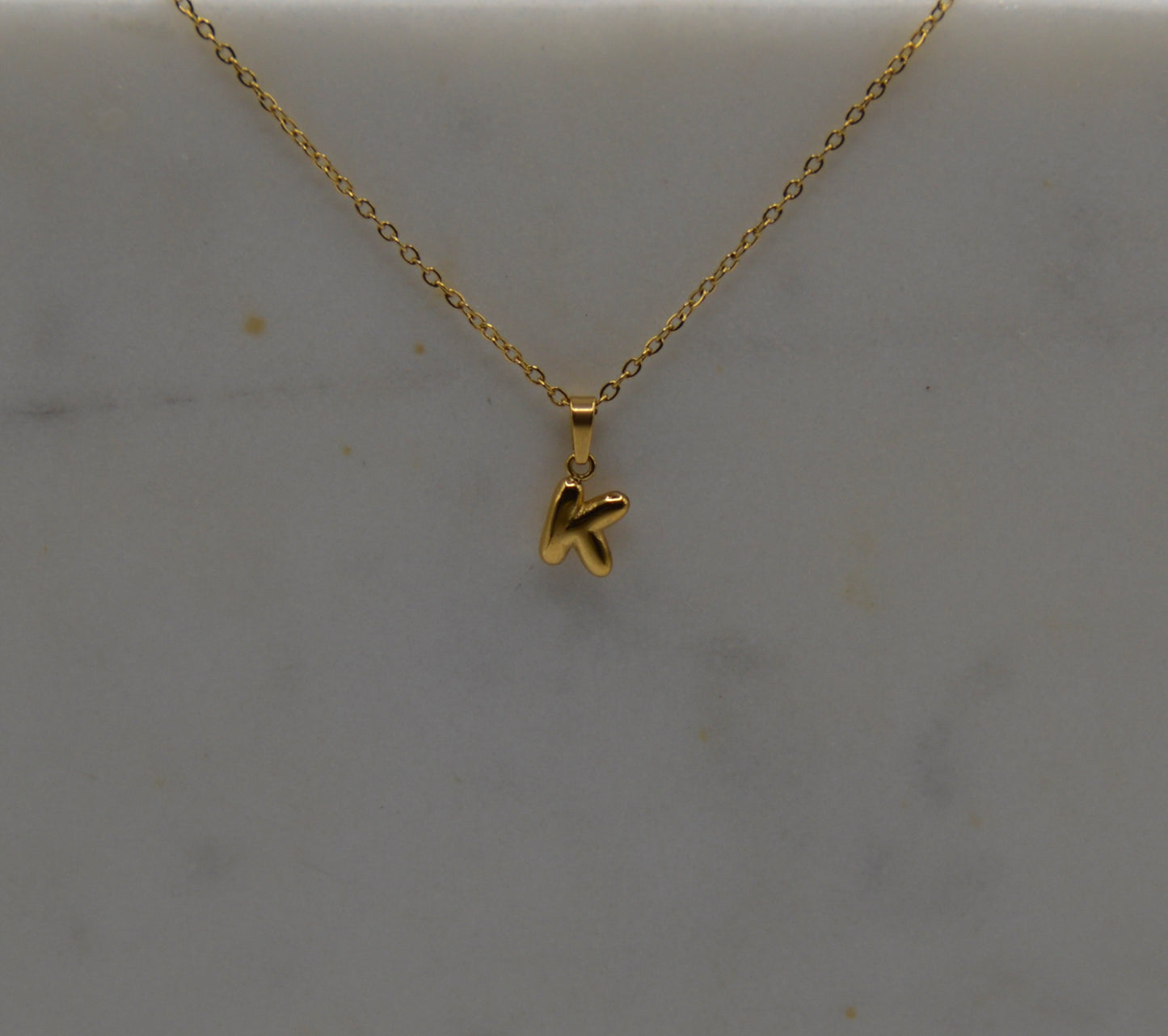 The Bubble Letter Initial Neclace