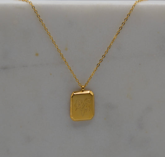 Birth Month Flower Necklace