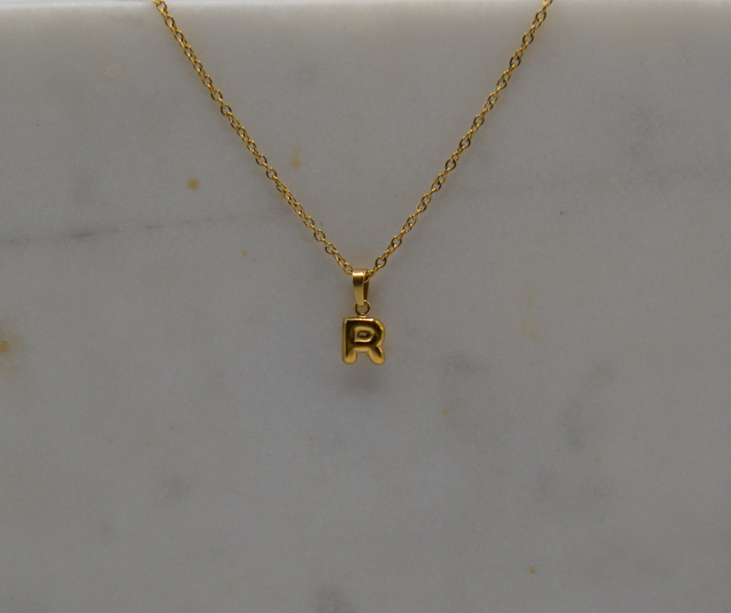 The Bubble Letter Initial Neclace