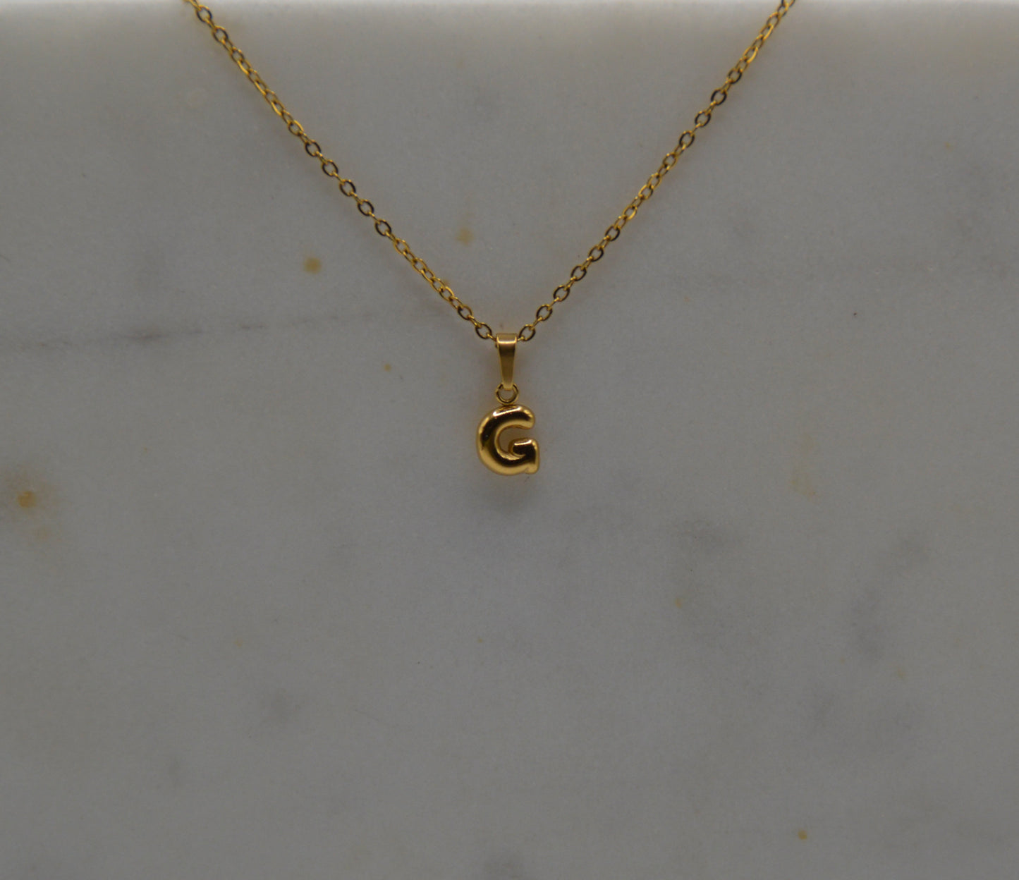 The Bubble Letter Initial Neclace