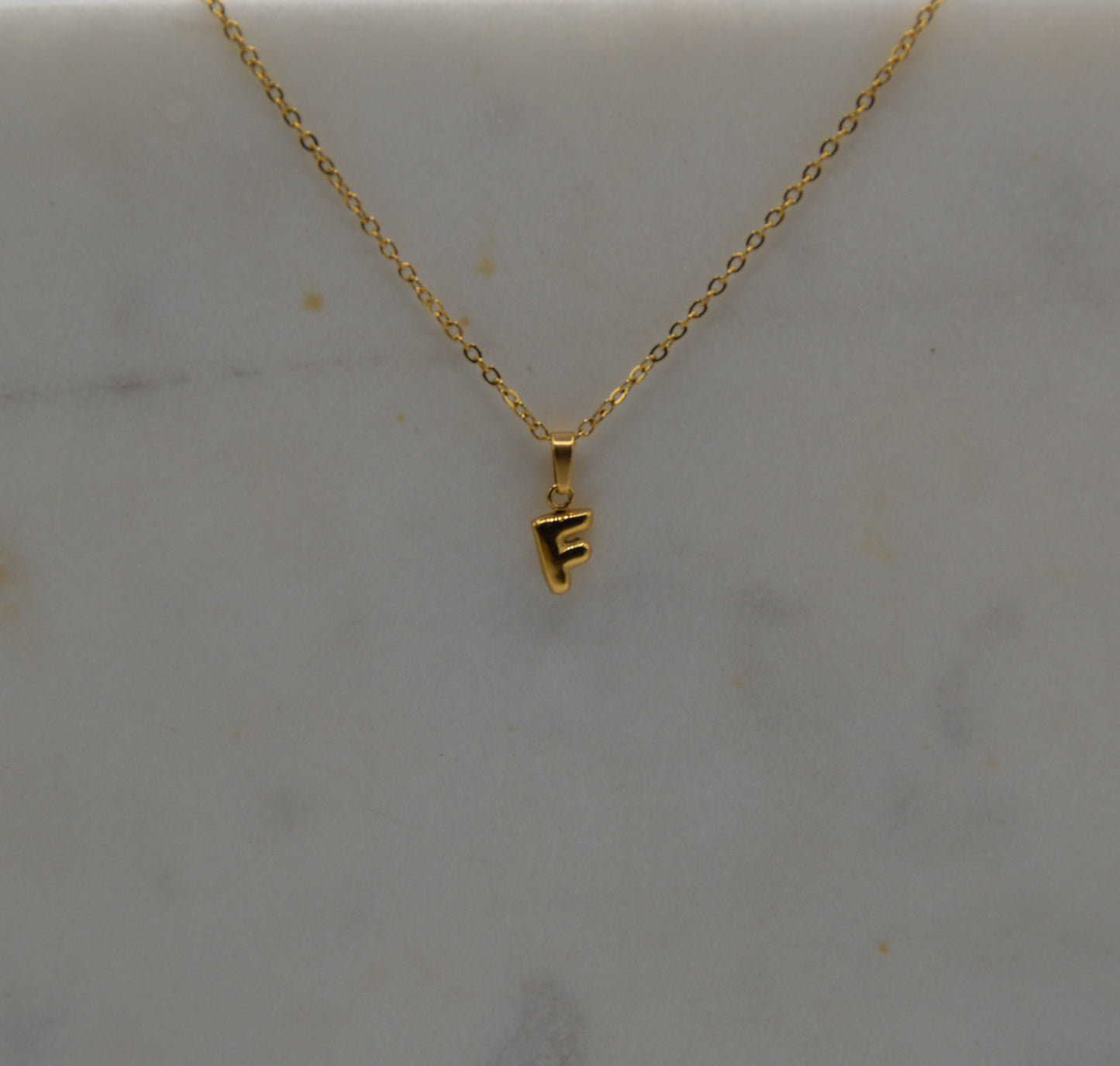 The Bubble Letter Initial Neclace