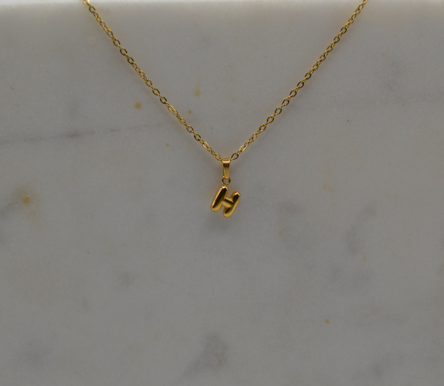 The Bubble Letter Initial Neclace