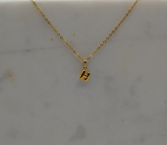 The Bubble Letter Initial Neclace