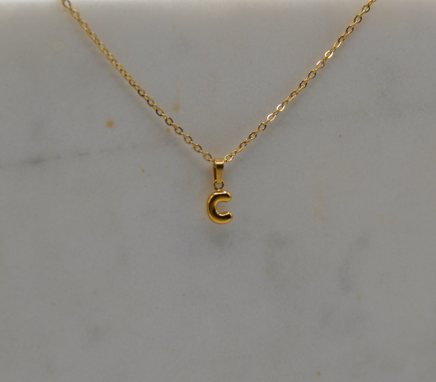 The Bubble Letter Initial Neclace