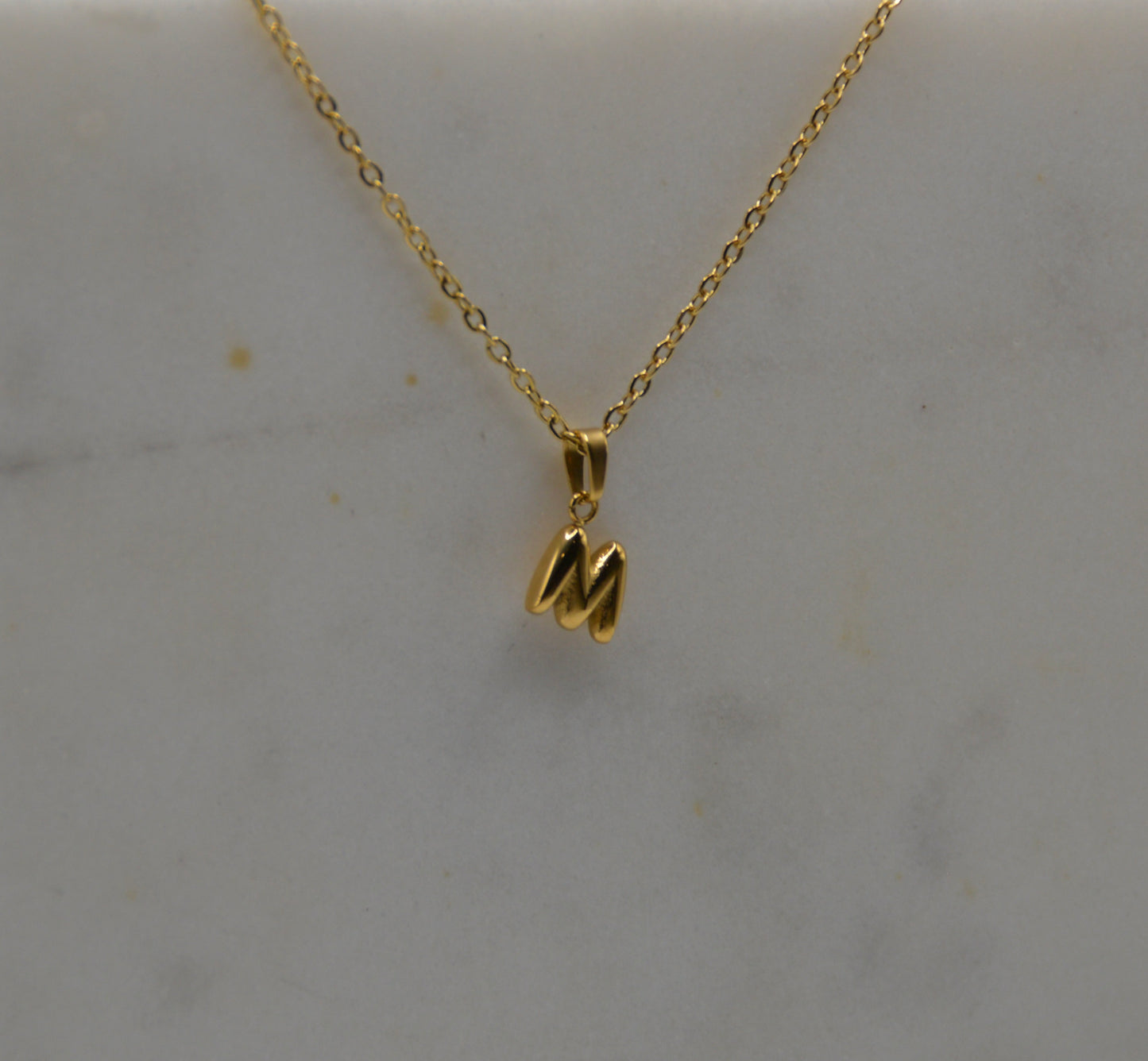 The Bubble Letter Initial Neclace
