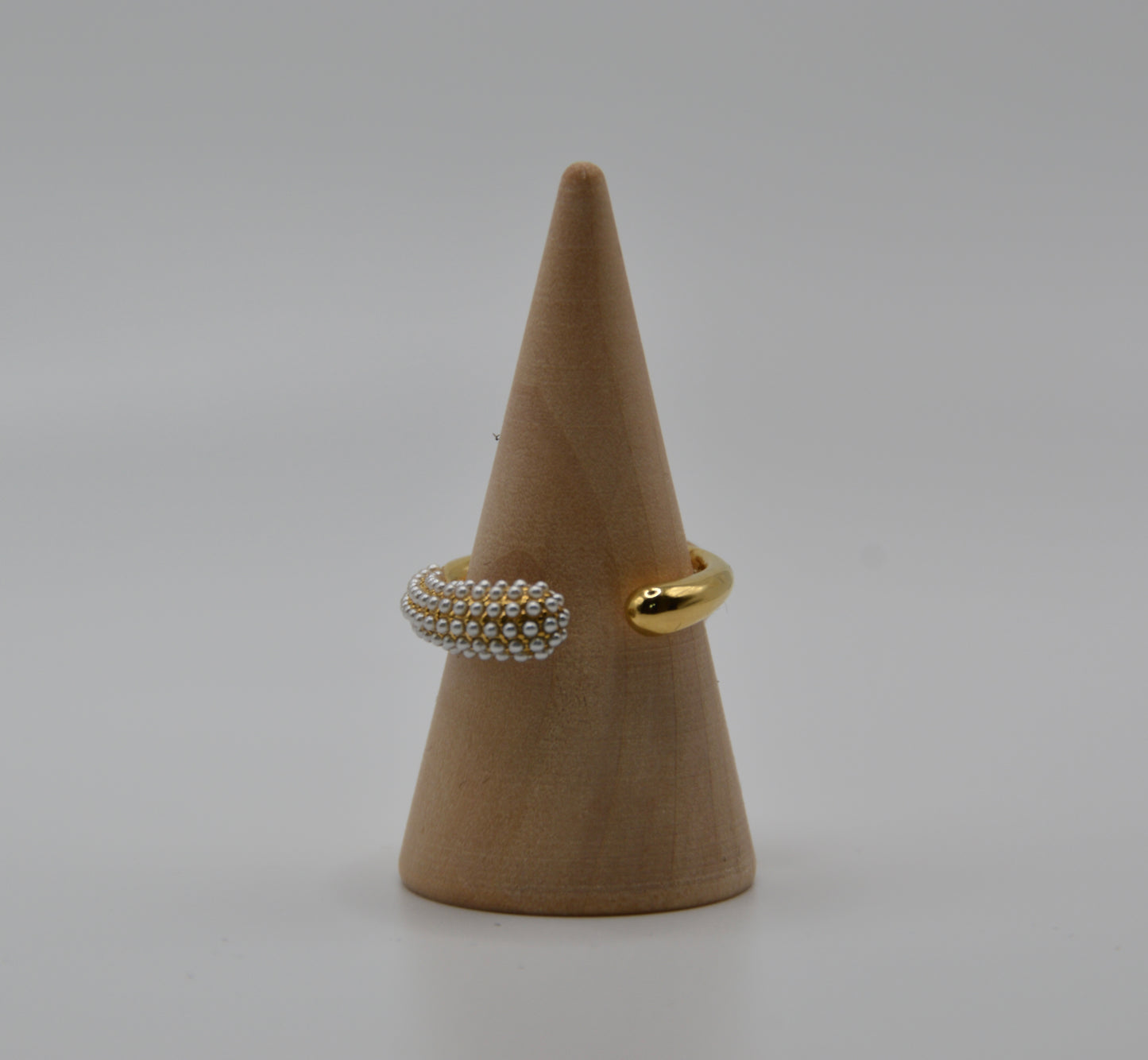 The Beaded Pearl Wrap Ring