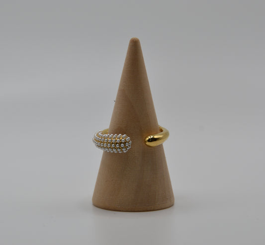 The Beaded Pearl Wrap Ring